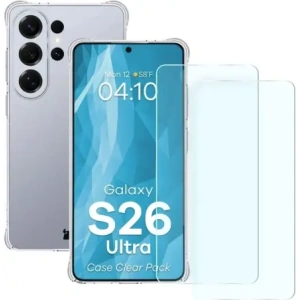 Elastyczne etui + 2x szkło hartowane Bizon Case Clear Pack do Samsung Galaxy S26 Ultra