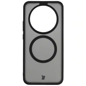 Etui z pierścieniem magnetycznym + szkło hartowane Bizon MatteO Pack do Honor Magic8 Lite przydymione-czarne