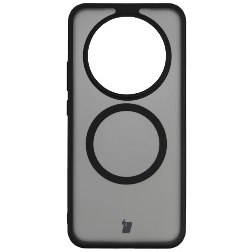 Etui z pierścieniem magnetycznym + szkło hartowane Bizon MatteO Pack do Honor Magic8 Lite przydymione-czarne