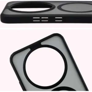 Etui z pierścieniem magnetycznym + szkło hartowane Bizon MatteO Pack do Honor Magic8 Lite przydymione-czarne