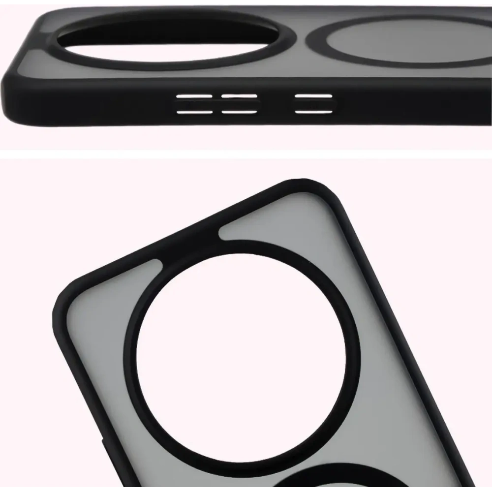 Etui z pierścieniem magnetycznym + szkło hartowane Bizon MatteO Pack do Honor Magic8 Lite przydymione-czarne