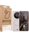 Etui z pierścieniem magnetycznym + szkło hartowane Bizon MatteO Pack do Honor Magic8 Lite przydymione-jasnoróżowe