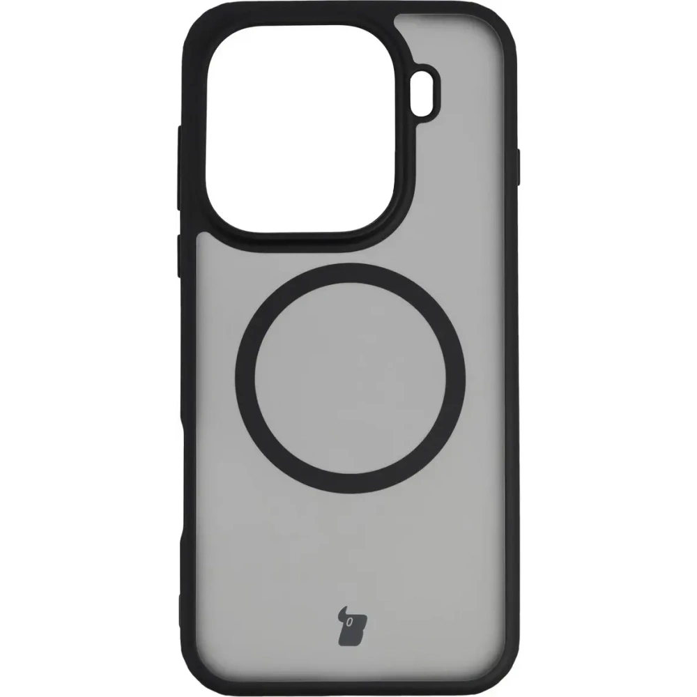 Etui z pierścieniem magnetycznym + szkło hartowane Bizon MatteO Pack do Oppo Find X9 Pro przydymione-czarne