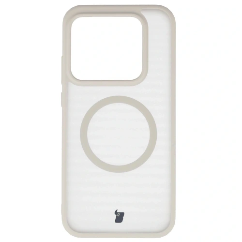 Etui z pierścieniem magnetycznym + szkło hartowane Bizon MatteO Pack do Realme GT 8 Pro przydymione-beżowe