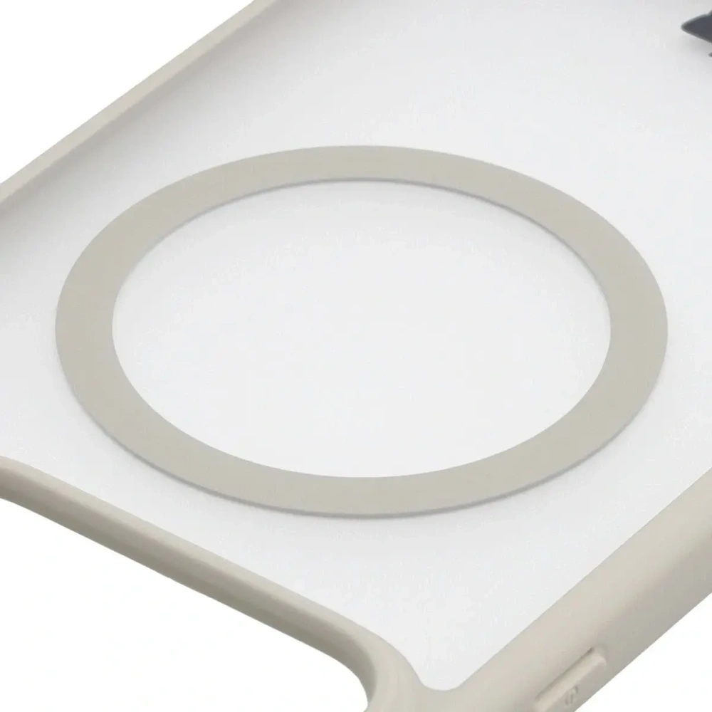 Etui z pierścieniem magnetycznym + szkło hartowane Bizon MatteO Pack do Realme GT 8 Pro przydymione-beżowe