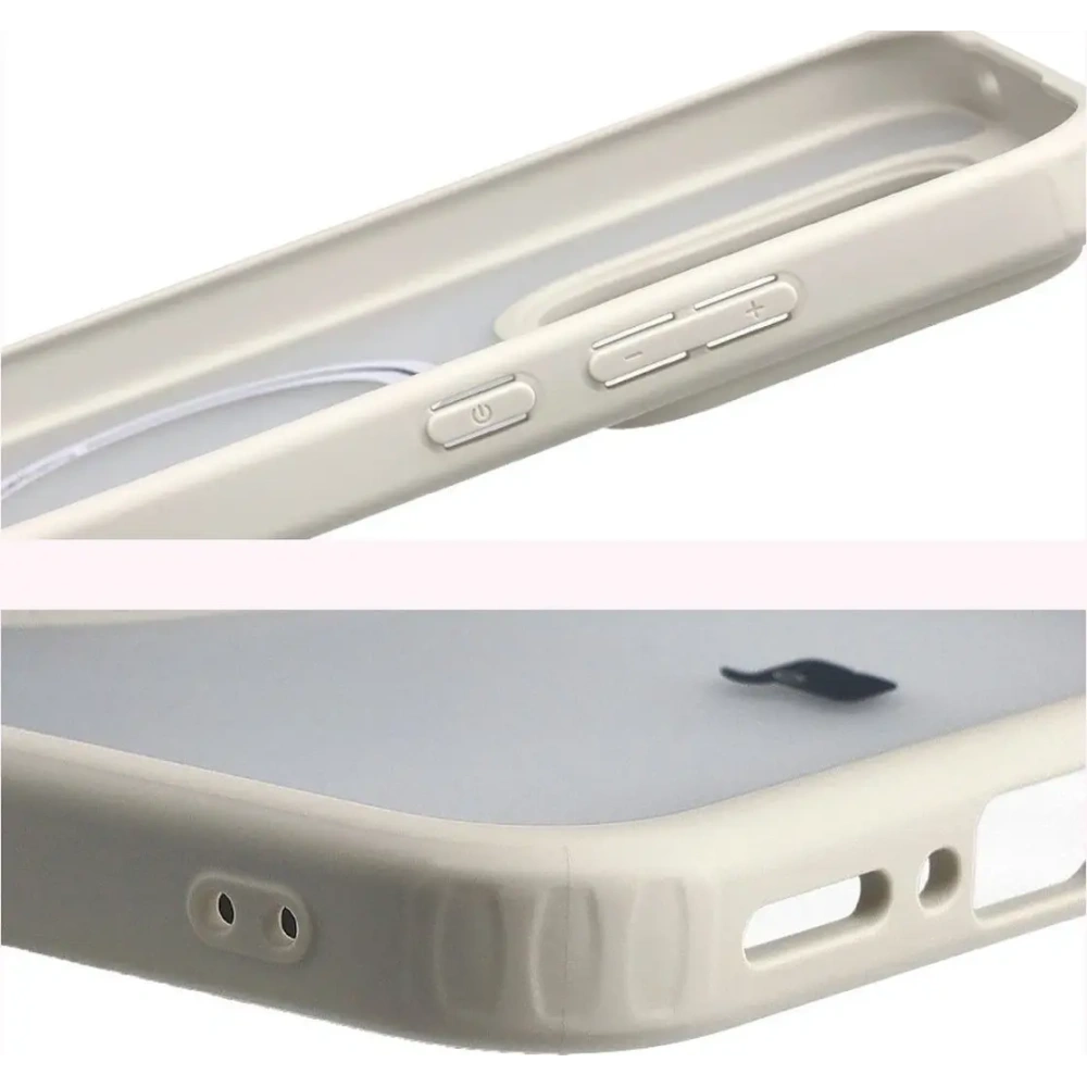 Etui z pierścieniem magnetycznym + szkło hartowane Bizon MatteO Pack do Realme GT 8 Pro przydymione-beżowe