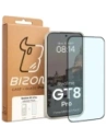Etui z pierścieniem magnetycznym + szkło hartowane Bizon MatteO Pack do Realme GT 8 Pro przydymione-beżowe