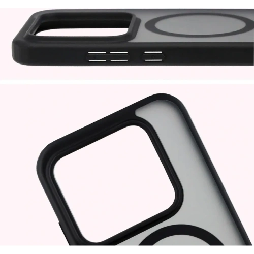 Etui z pierścieniem magnetycznym + szkło hartowane Bizon MatteO Pack do Realme GT 8 Pro przydymione-czarne