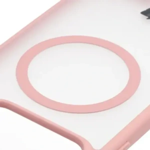 Etui z pierścieniem magnetycznym + szkło hartowane Bizon MatteO Pack do Realme GT 8 Pro przydymione-jasnoróżowe