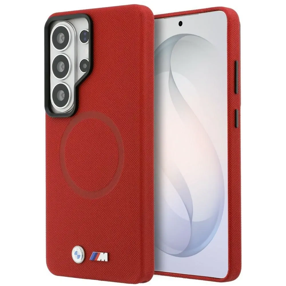 Etui BMW M Metal Logo MagSafe do Samsung Galaxy S26 Ultra czerwony