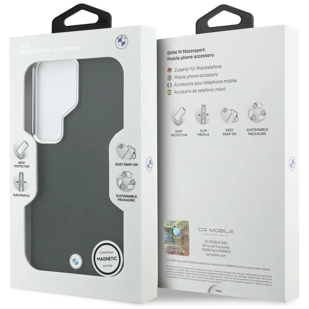 Etui BMW Sign Metal Logo MagSafe do Samsung Galaxy S26 Ultra czarny