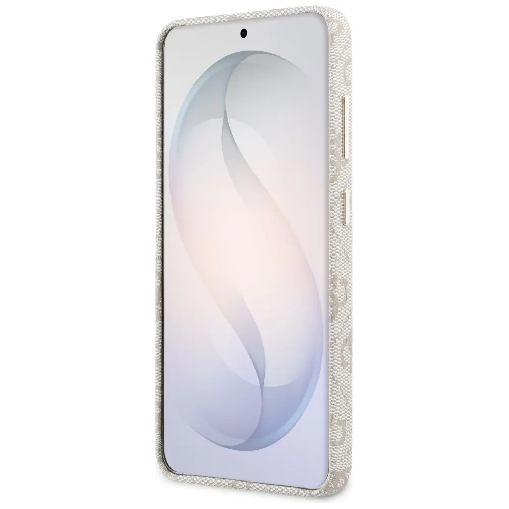 Etui Guess 4G Rhinestone Round Logo MagSafe do Samsung Galaxy S26 różowy