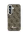Etui Guess 4G Script MagSafe do Samsung Galaxy S26 brązowy