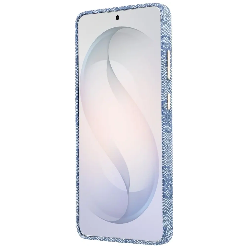 Etui Guess 4G Script MagSafe do Samsung Galaxy S26 Ultra niebieski