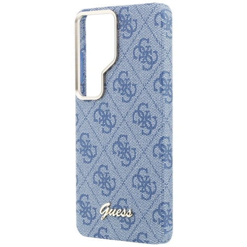 Etui Guess 4G Script MagSafe do Samsung Galaxy S26 Ultra niebieski
