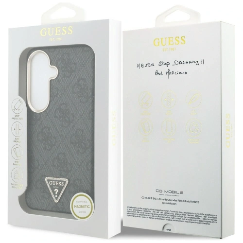 Etui Guess 4G Triangle Logo MagSafe do Samsung Galaxy S26 czarny