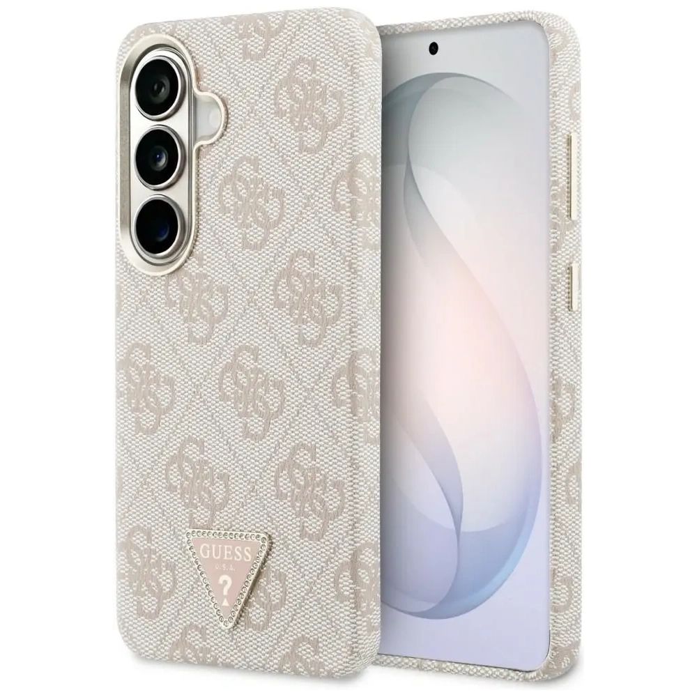 Etui Guess 4G Triangle Logo MagSafe do Samsung Galaxy S26 różowy