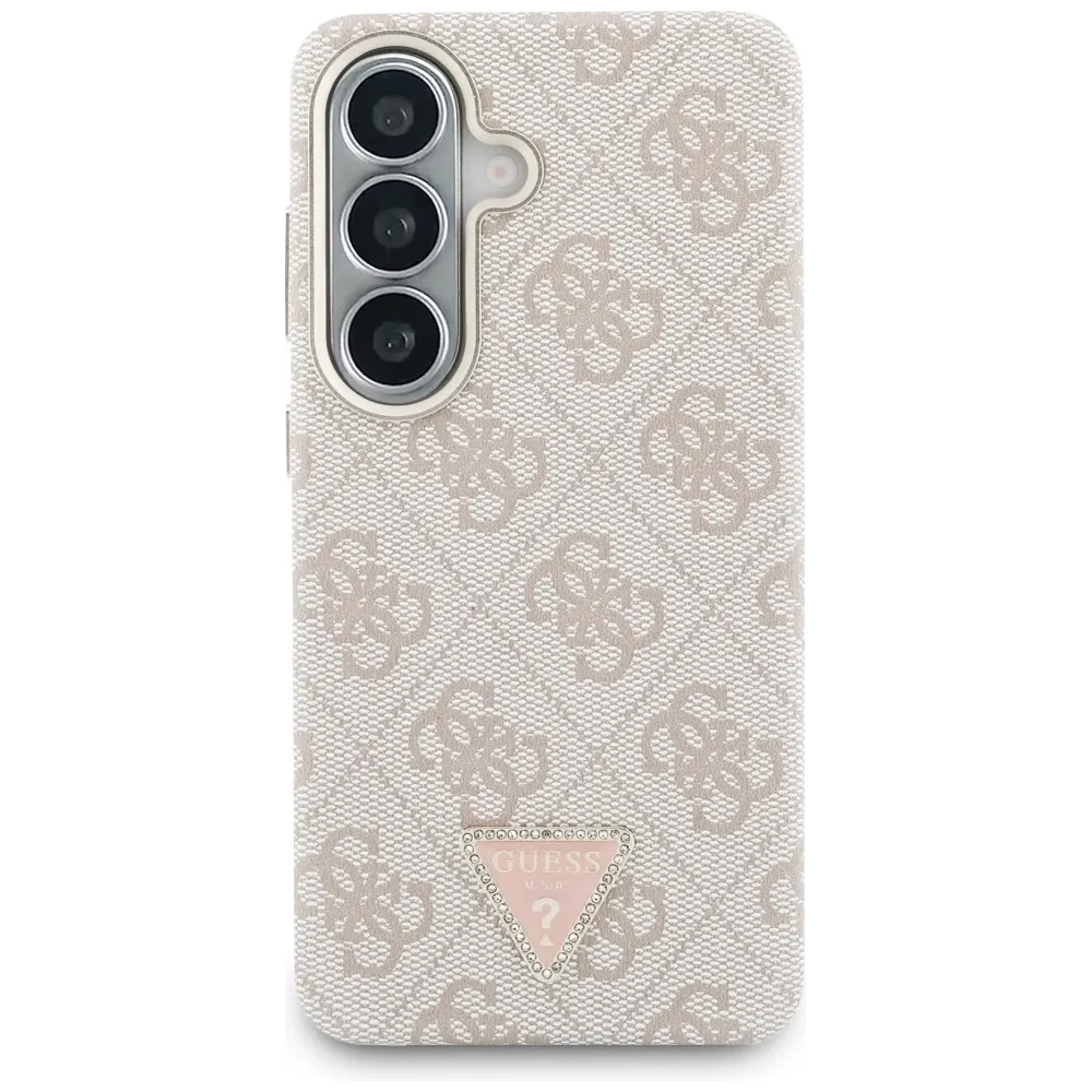 Etui Guess 4G Triangle Logo MagSafe do Samsung Galaxy S26 różowy