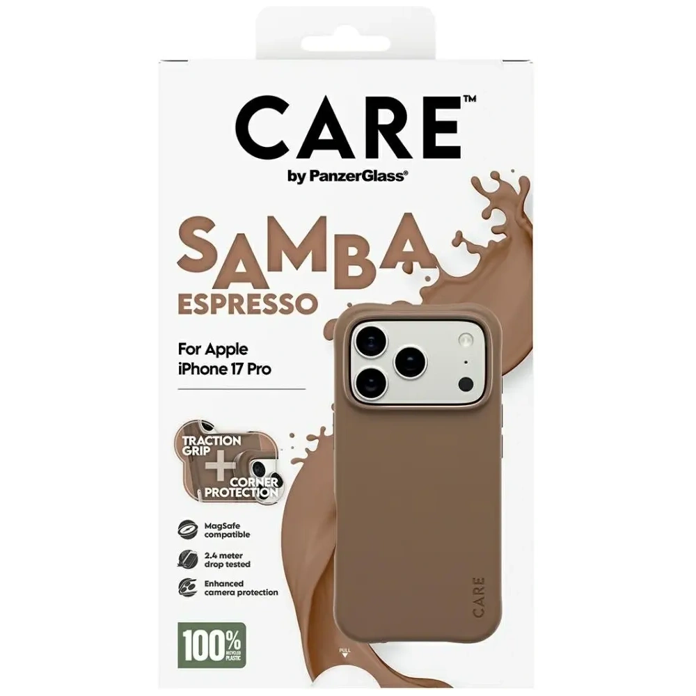 Etui CARE by PanzerGlass Fashionable Samba MagSafe do Apple iPhone 17 Pro espresso