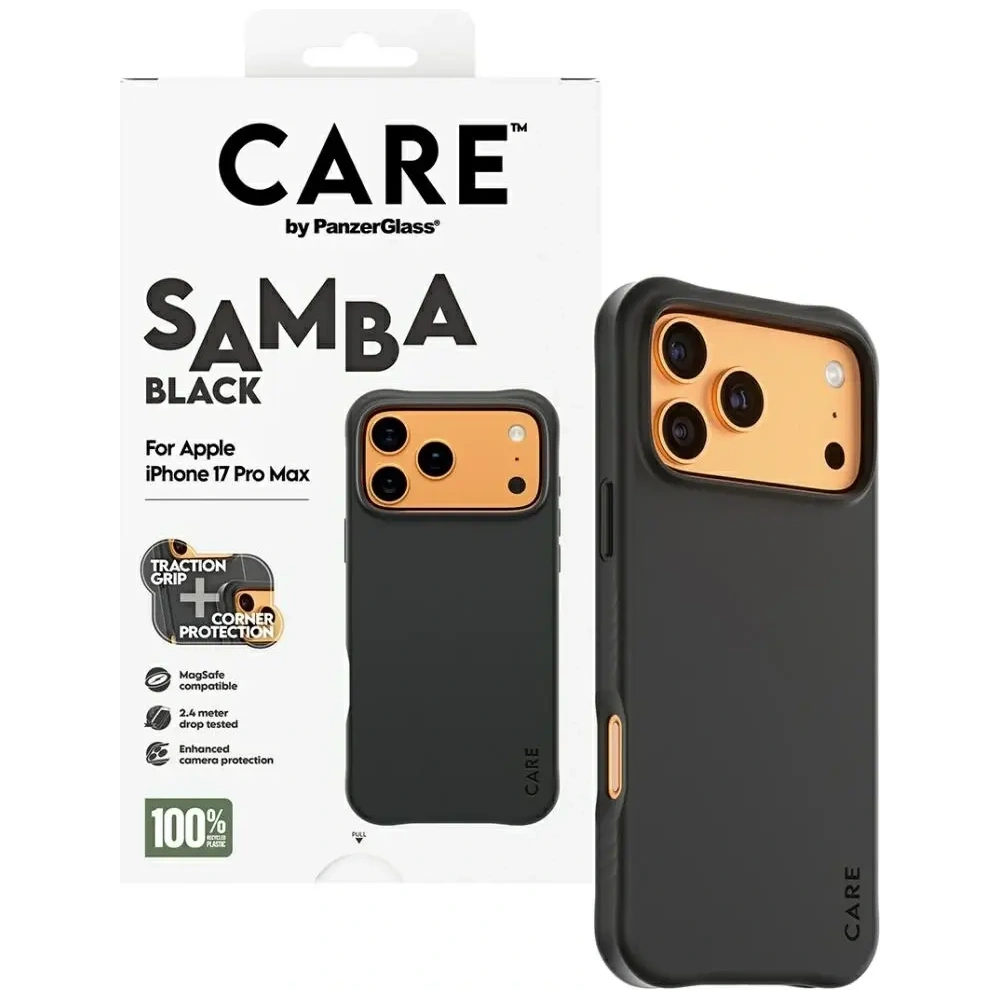 Etui CARE by PanzerGlass Fashionable Samba MagSafe do Apple iPhone 17 Pro Max czarny