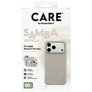 Etui CARE by PanzerGlass Fashionable Samba MagSafe do Apple iPhone 17 Pro Max waniliowy