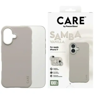 Etui CARE by PanzerGlass Fashionable Samba MagSafe do Apple iPhone 17 waniliowy