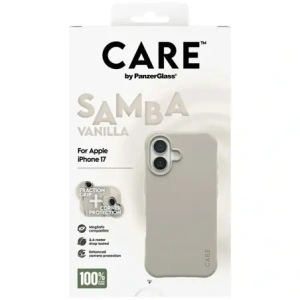 Etui CARE by PanzerGlass Fashionable Samba MagSafe do Apple iPhone 17 waniliowy