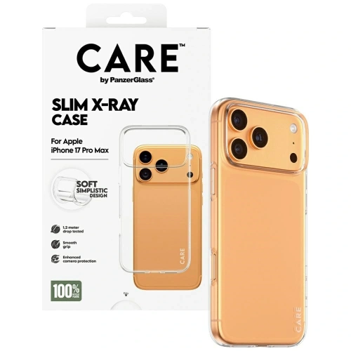 Etui CARE by PanzerGlass Fashionable X-Ray Soft Basic do Apple iPhone 17 Pro Max przezroczysty