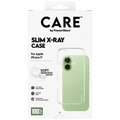 Etui CARE by PanzerGlass Fashionable X-Ray Soft Basic do Apple iPhone 17 przezroczysty