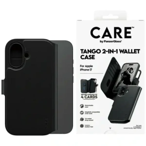 Etui CARE by PanzerGlass Feature Tango 2w1 Wallet Case MagSafe do Apple iPhone 17 czarny
