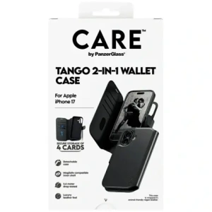 Etui CARE by PanzerGlass Feature Tango 2w1 Wallet Case MagSafe do Apple iPhone 17 czarny