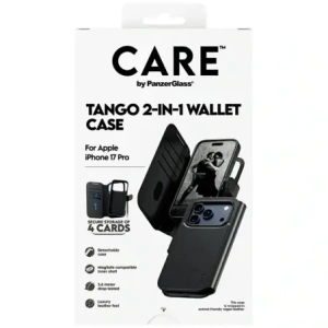 Etui CARE by PanzerGlass Feature Tango 2w1 Wallet Case MagSafe do Apple iPhone 17 Pro czarny