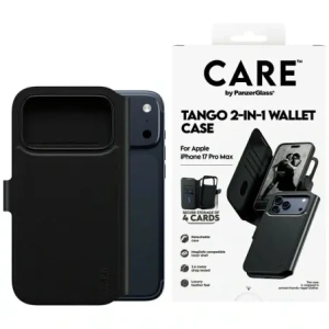 Etui CARE by PanzerGlass Feature Tango 2w1 Wallet Case MagSafe do Apple iPhone 17 Pro Max czarny