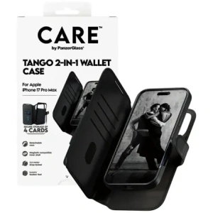 Etui CARE by PanzerGlass Feature Tango 2w1 Wallet Case MagSafe do Apple iPhone 17 Pro Max czarny