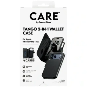 Etui CARE by PanzerGlass Feature Tango 2w1 Wallet Case MagSafe do Apple iPhone 17 Pro Max czarny