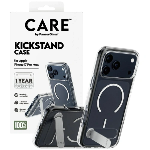 Etui CARE by PanzerGlass Feature w. Kickstand MagSafe do Apple iPhone 17 Pro Max przezroczysty