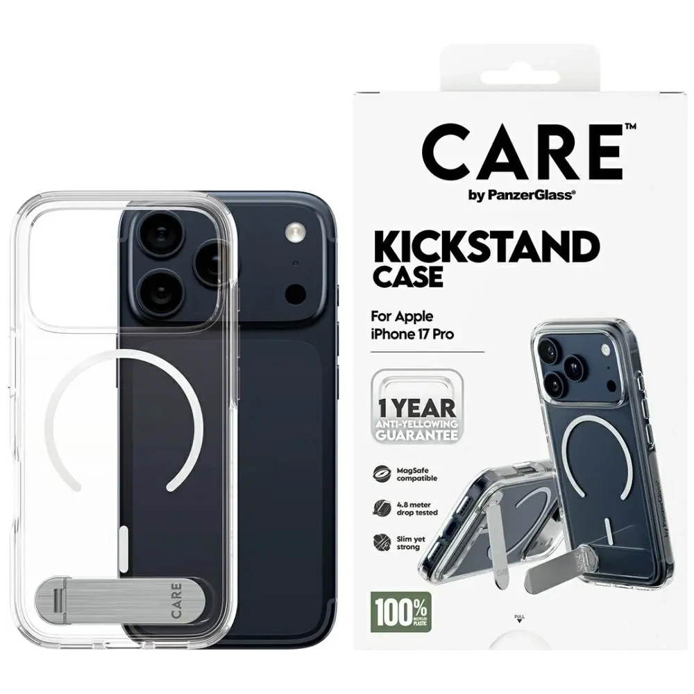 Etui CARE by PanzerGlass Feature w. Kickstand MagSafe do Apple iPhone 17 Pro przezroczysty