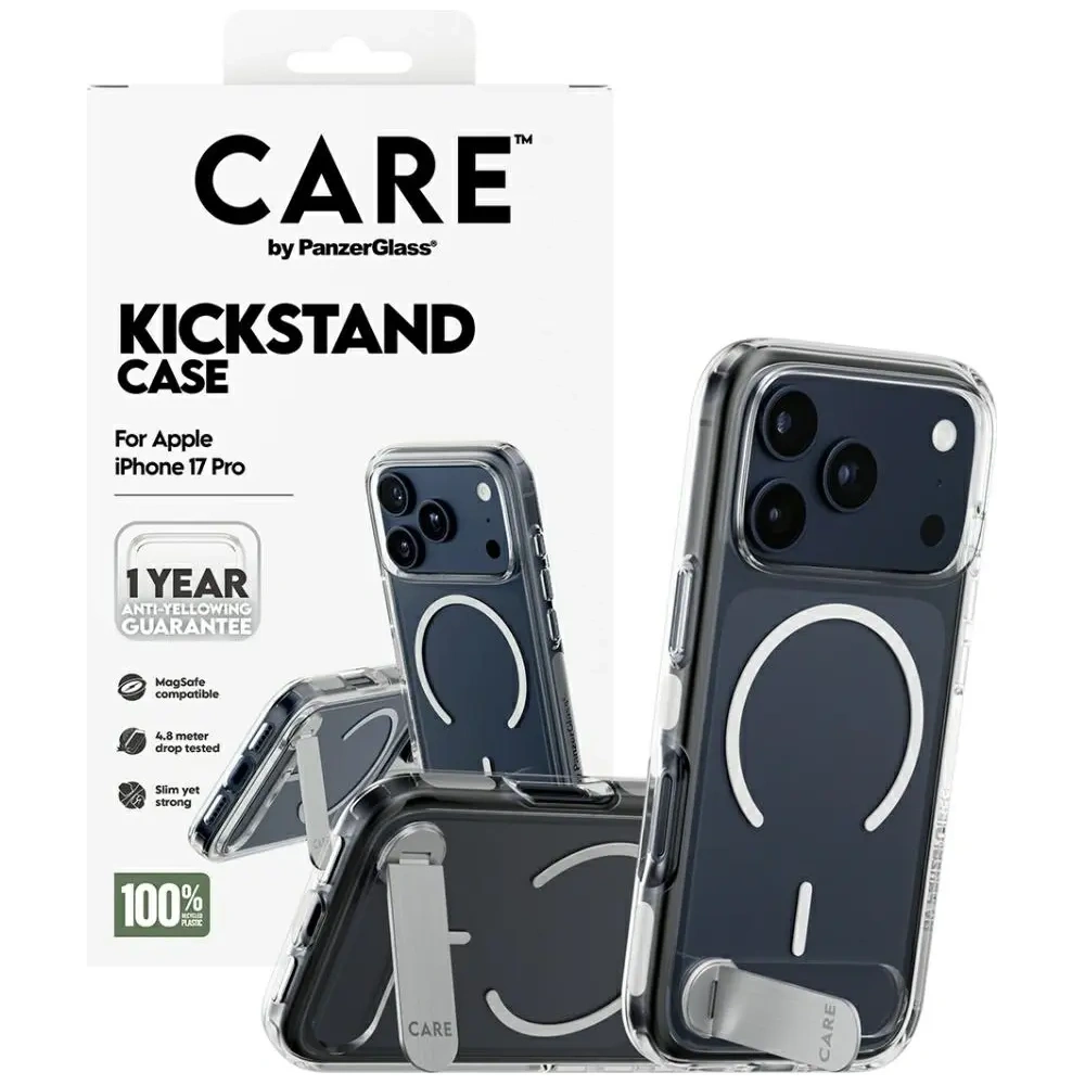 Etui CARE by PanzerGlass Feature w. Kickstand MagSafe do Apple iPhone 17 Pro przezroczysty