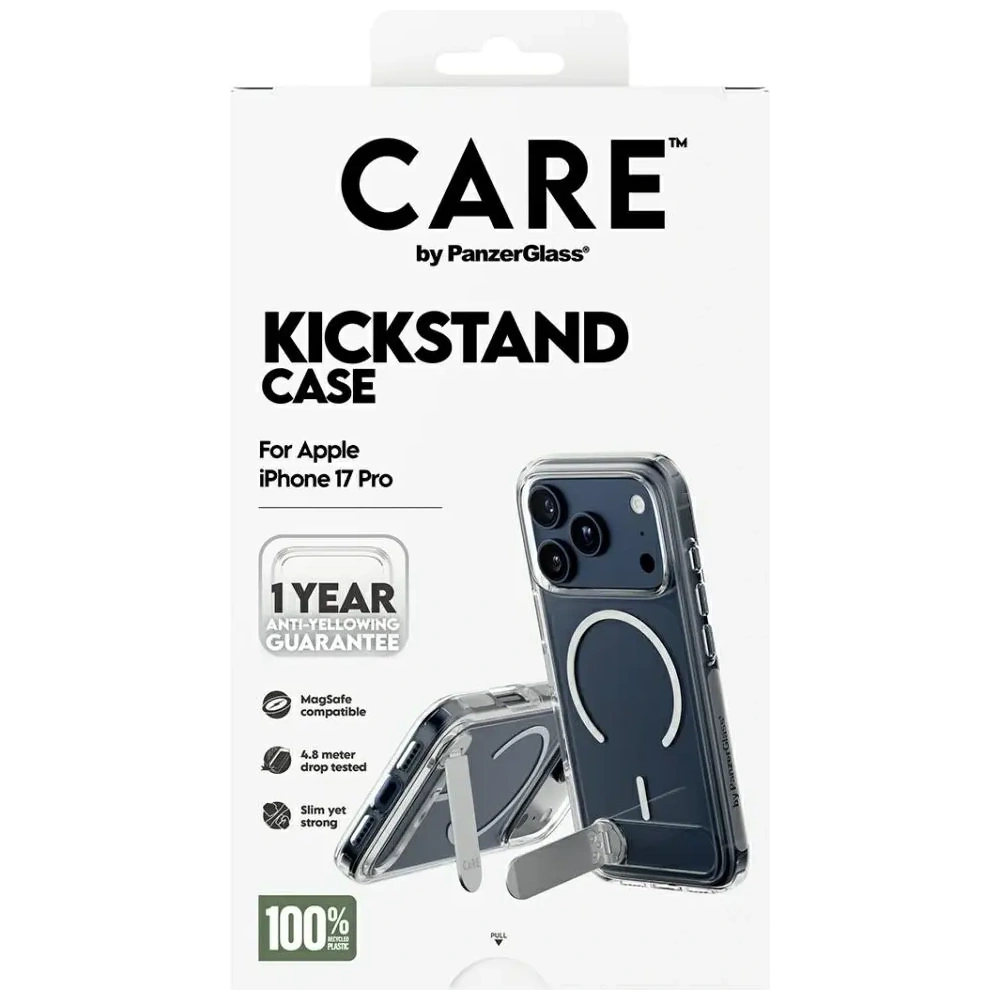 Etui CARE by PanzerGlass Feature w. Kickstand MagSafe do Apple iPhone 17 Pro przezroczysty