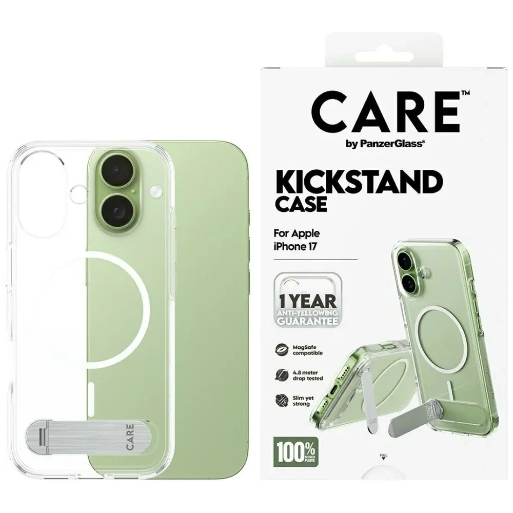Etui CARE by PanzerGlass Feature w. Kickstand MagSafe do Apple iPhone 17 przezroczysty