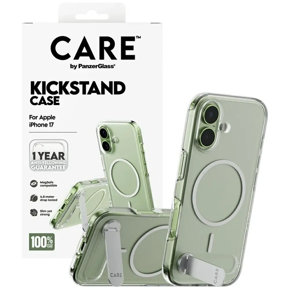 Etui CARE by PanzerGlass Feature w. Kickstand MagSafe do Apple iPhone 17 przezroczysty