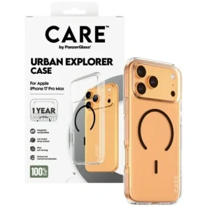 Etui CARE by PanzerGlass Flagship Urban Explorer w. Black MagSafe do Apple iPhone 17 Pro Max przezroczysty