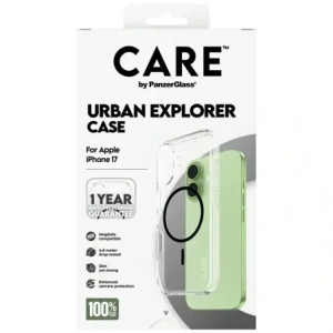 Etui CARE by PanzerGlass Flagship Urban Explorer w. Black MagSafe do Apple iPhone 17 przezroczysty