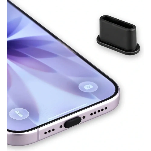 Zatyczka do portu ładowania Bizon Accessories Dust Plug dla urządzeń z portem typu C czarna