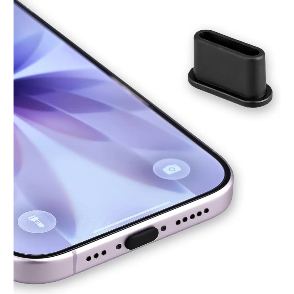 Zatyczka do portu ładowania Bizon Accessories Dust Plug dla urządzeń z portem typu C czarna