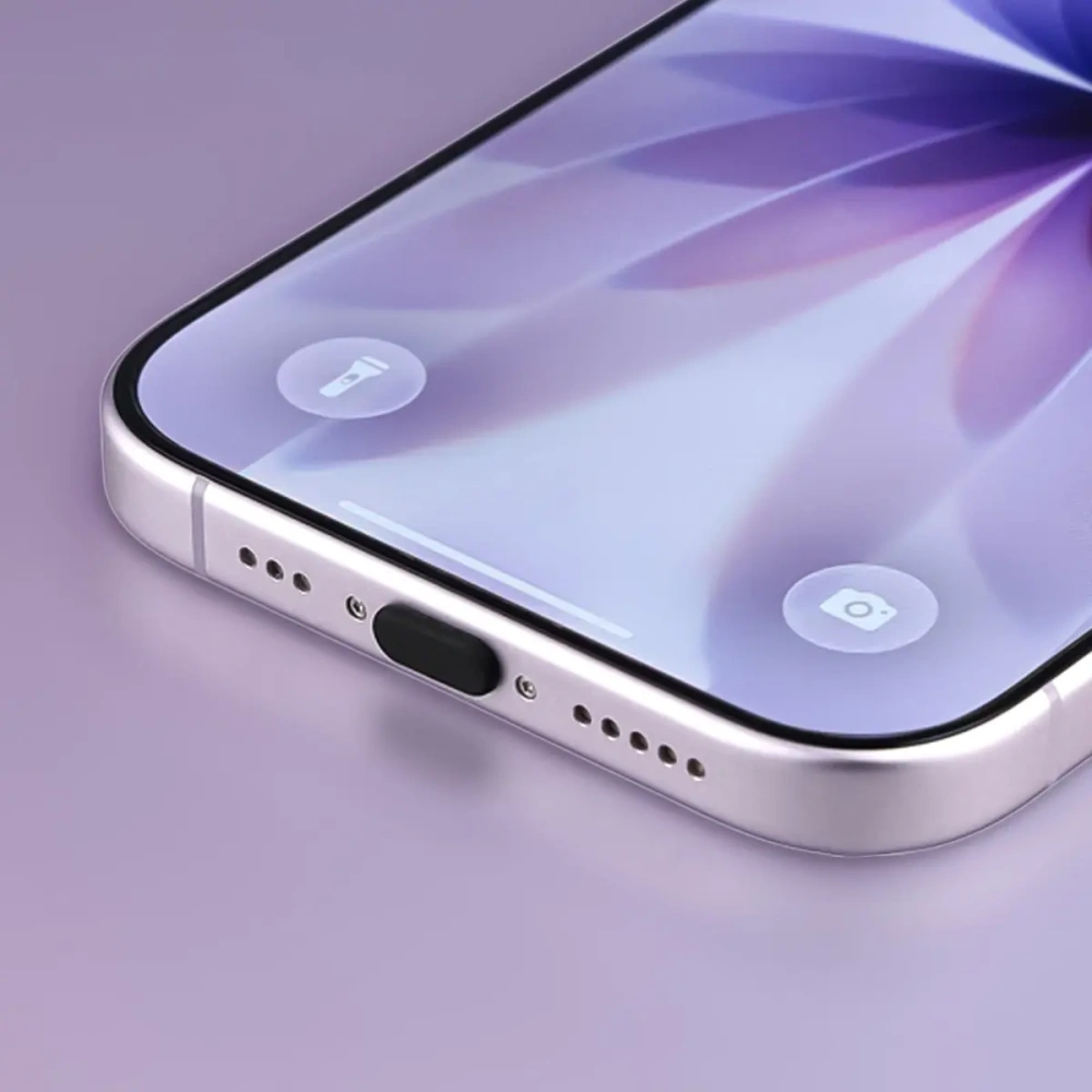 Zatyczka do portu ładowania Bizon Accessories Dust Plug dla urządzeń z portem typu C czarna