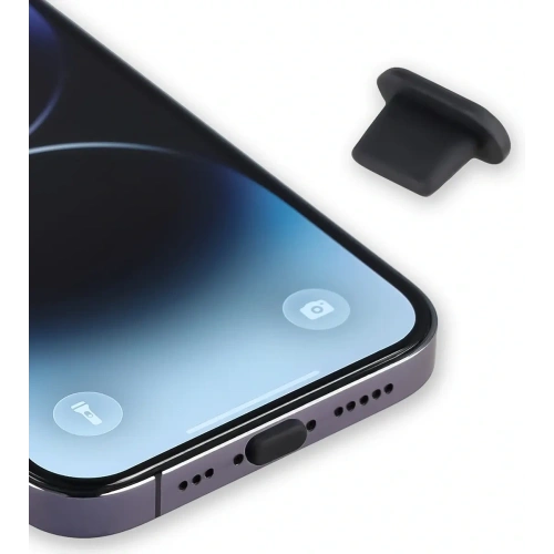 Zatyczka do portu ładowania Bizon Accessories Dust Plug dla urządzeń z portem typu Lightning czarna