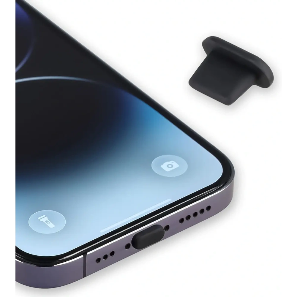 Zatyczka do portu ładowania Bizon Accessories Dust Plug dla urządzeń z portem typu Lightning czarna