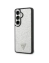 Etui Guess Fixed Glitter Triangle MagSafe do Samsung Galaxy S26 srebrny