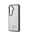 Etui Guess Fixed Glitter Triangle MagSafe do Samsung Galaxy S26 srebrny